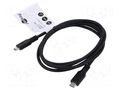 Cable; USB 3.2; USB C plug,both sides; 1.5m; black; 5Gbps; PVC; 60W GOOBAY GOOBAY-74727