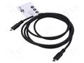 Cable; USB 3.2; USB C plug,both sides; 2m; black; 5Gbps; PVC; 60W Goobay GOOBAY-74728