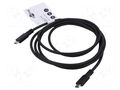 Cable; USB 3.2; USB C plug,both sides; 2m; black; PVC; 5Gbps; 60W GOOBAY GOOBAY-74728