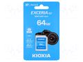 Memory card; SDXC; R: 100MB/s; UHS I U3 V30; 64GB; -25÷85°C KIOXIA LNEX2L064GG4