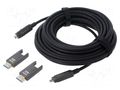 Cable; HDMI plug,micro HDMI plug,both sides; PA; 10m; black GEMBIRD CCAP-HDMIDD-AOC-10