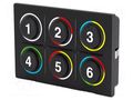 Keypad: plastic; LED; 6.5N; -40÷85°C; 09; panel,screw; Pos: 2/6 EAO K09-00.000013