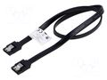 Cable: SATA; SATA plug,both sides; 0.5m; with metal latches LANBERG CA-SASA14CU-0050BK
