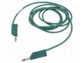 Test lead; 60VDC; 30VAC; 16A; with 4mm axial socket; Len: 2m; green HIRSCHMANN T&M MLNSIL200/1GN