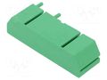 DIN rail mounting bracket; end connector; 72x22.5mm; Body: green ELBAG DIN-72-22-L