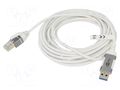 Cable; slim,USB 3.0; RJ45 plug,USB A plug; nickel plated; 5m GOOBAY GOOBAY-74381