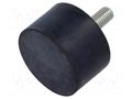 Vibroisolation foot; Ø: 50mm; H: 30mm; Shore hardness: 40±5; 1820N ELESA+GANTER DVA4-50-30-M10-40