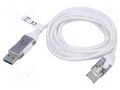 Cable; slim,USB 3.0; RJ45 plug,USB A plug; nickel plated; 10m GOOBAY GOOBAY-74383