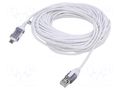 Cable; slim,USB 3.1; RJ45 plug,USB C plug; nickel plated; 15m GOOBAY GOOBAY-74392
