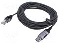Cable; slim,USB 3.0; RJ45 plug,USB A plug; nickel plated; 7.5m GOOBAY GOOBAY-74398