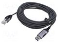 Cable; slim,USB 3.0; RJ45 plug,USB A plug; nickel plated; 10m GOOBAY GOOBAY-74399