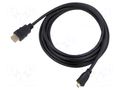 Cable; HDMI plug,micro HDMI plug; PVC; HDCP 2.2,HDMI 2.1; Len: 1m GOOBAY GOOBAY-74432