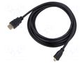 Cable; HDMI plug,micro HDMI plug; PVC; HDCP 2.2,HDMI 2.1; Len: 3m GOOBAY GOOBAY-74434