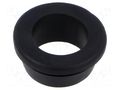 Grommet; Ømount.hole: 16mm; Øhole: 12mm; black; PVC; 16204 ESSENTRA ESS-10090930