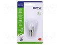 LED lamp; neutral white; E14; 230VAC; 180lm; 2W; 360°; 4000K GTV Poland LD-E14S2WE0-40