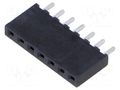 Connector: pin strips; female; PIN: 7; 2mm; gold flash; THT; socket SAMTEC SQT-107-01-F-S