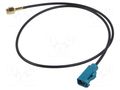 Cable; Fakra socket,SMA plug; black; straight; 0.5m MTA 15-7132083