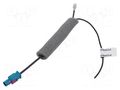 Cable; Fakra plug,SMB socket; black; straight; 0.25m; 12VDC MTA 15-7581134