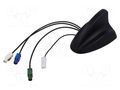Antenna; SHARK; AM,DVB-T,FM,GPS,TV; Fakra; Len: 0.25m; 12VDC ACV 15-7727083