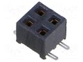 Connector: pin strips; socket; female; PIN: 4; vertical; SMT; 2mm SAMTEC SMM-102-02-S-D-TR
