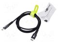 Cable; USB 2.0; USB C plug,both sides; 1m; black; 0.48Gbps; 60W; 3A Goobay GOOBAY-73953