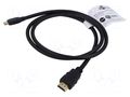 Cable; HDMI plug,mini HDMI plug; PVC; HDCP 2.2,HDMI 2.1; Len: 1m Goobay GOOBAY-74429