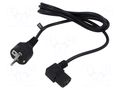 Cable; 3x0.75mm2; PVC; 1.8m; black; 10A; 250V POS POSAC-C13L-EU18