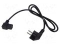 Cable; 3x0.75mm2; PVC; 1.2m; black; 10A; 250V POS POSAC-C13L-EUL12