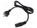 Cable; 3x1.5mm2; CEE 7/7 (E/F) plug angled,IEC C19 female; PVC POS POSAC-C19-EUL20