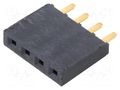 Connector: pin strips; socket; female; PIN: 4; straight; THT; 2.54mm SAMTEC SSW-104-01-G-S