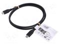 Cable; USB 4.0; USB C plug,both sides; 1m; black; Support: 4K,HDR GOOBAY GOOBAY-74187