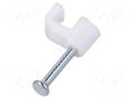 Holder; natural; for flat cable; 100pcs; with a nail TIE10 TTCC-S4