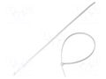 Cable tie; lumiscent; L: 400mm; W: 7.6mm; white; polyamide TIE10 TT7.6X400L/WH
