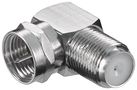 Angle Adapter: F Plug> F Socket 90°, zinc - zinc adapter plug 11390