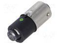 LED lamp; green; BA9S; 8÷48VDC; 8÷48VAC; Bulb: T3 1/4; -30÷85°C MARL 255-532-64-38