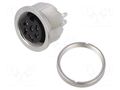 Connector: M16; socket; female; 5A; 250V; PIN: 6; IP67; soldering BINDER 09-0124-00-06