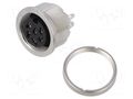 Connector: M16; socket; female; PIN: 6; 5A; 250V; soldering; IP67 BINDER 09-0124-00-06