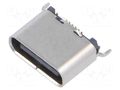 Connector: USB C; socket; SMT; PIN: 16; vertical; top board mount GCT USB4235-03-C