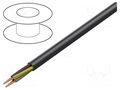 Wire; H05RR-F,OW; 5G1.5mm2; round; stranded; Cu; rubber; black LAPP H05RR-F-5G1.5