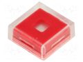 Button; -40÷85°C; square; red,transparent; TLL-6 DIPTRONICS KTL-SAR