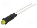 Indicator: LED; yellow; 2VDC; PM3; plastic; 3mm; 30mcd BIVAR PM3YD