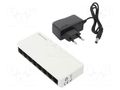 Switch Ethernet; DC socket,RJ45 socket x8; white; 150m QOLTEC QOLTEC-52246