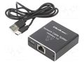 Switch Ethernet; RJ45 socket x3,USB C socket; black; 100m QOLTEC QOLTEC-52249