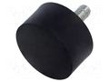 Vibroisolation foot; Ø: 50mm; Thread len: 28mm; steel; H: 25mm ELESA+GANTER EG-412891