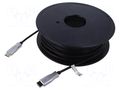 Cable; HDMI plug,both sides; HDCP 2.2,HDMI 2.0,optical; 40m Goobay GOOBAY-65569