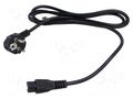 Cable; 3x0.75mm2; CEE 7/7 (E/F) plug angled,IEC C5 female; PVC POS POSAC-C5-EUL18