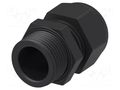Cable gland; without nut; PG16; IP68; polyamide; black; Entrelec TE Connectivity 1SNG601207R0000