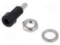 Connector: 2mm banana; socket; 10A; 60VDC; Overall len: 17mm; black ELECTRO-PJP PJP224-M5-I-N