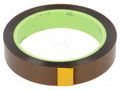 Tape: electrical insulating; W: 19mm; L: 33m; Thk: 0.076mm; acrylic 3M 3M-1218-19