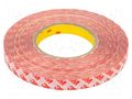Tape: fixing; W: 15mm; L: 50m; Thk: 0.2mm; double-sided; transparent 3M 3M-GPT-020-15-50